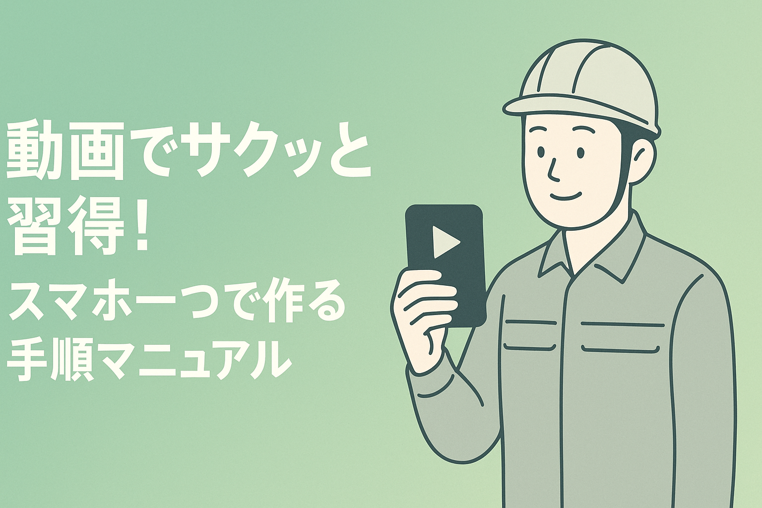動画でサクッと習得！　スマホ一つで作る手順マニュアル